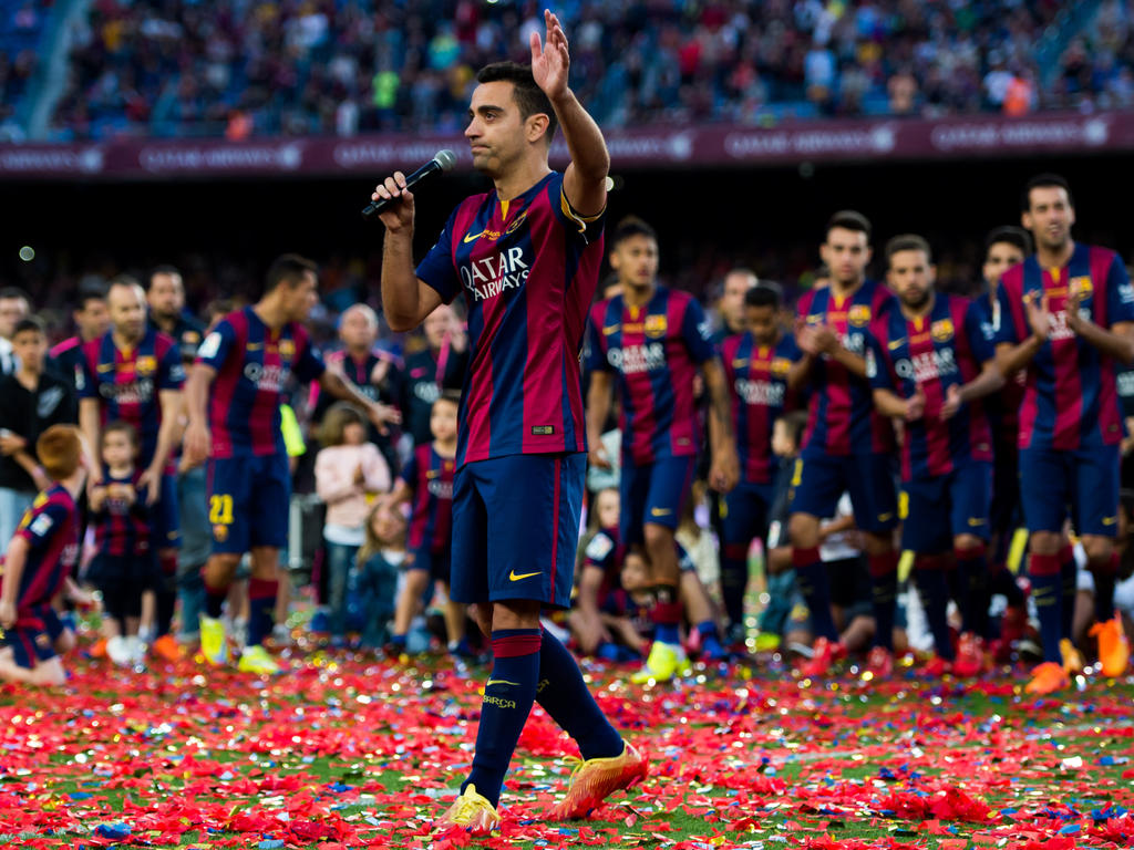 Últimas declaraciones de Xavi como futbolista del F.C Barcelona antes de ir a Catar. 
Autor: Alex Caparros | Crédito: Getty Images
Derechos de autor: 2015 Getty Images